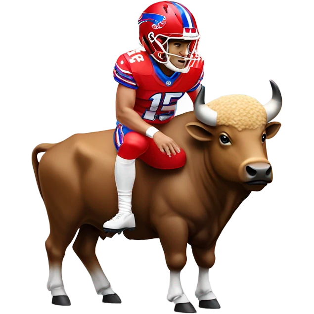 Buffalo bill nfl being rode by Patrick mahomes  emoji