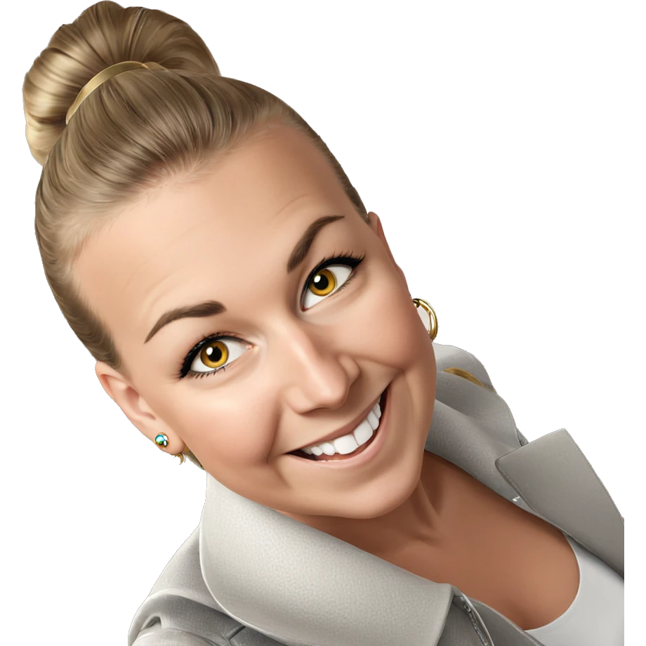 smiling girl with earrings emoji