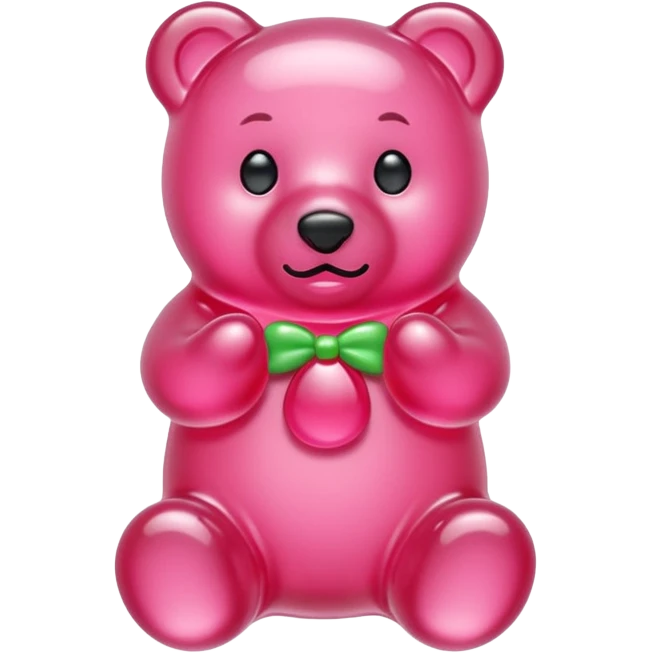 Pink Gummy bear emoji