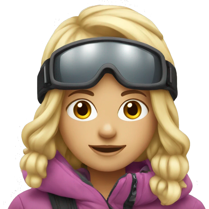Blonde girl snowboarding  emoji