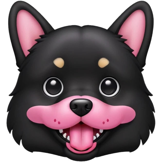 dog black and pink emoji