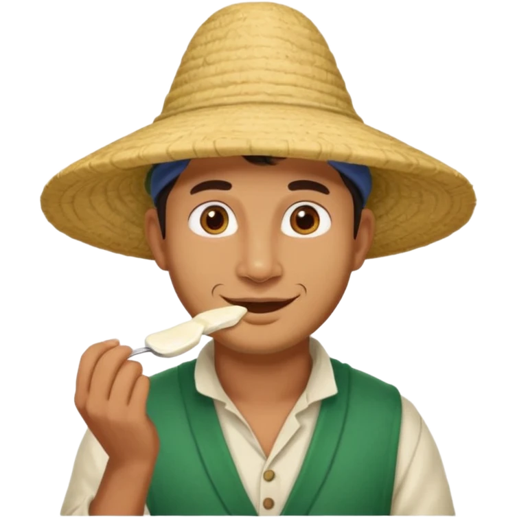 some guy eating 1kg of mozzarella, make it nepalese emoji