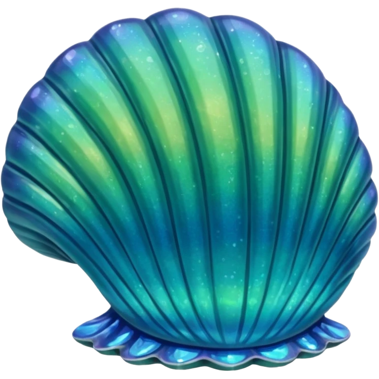 green blue crystal clam emoji