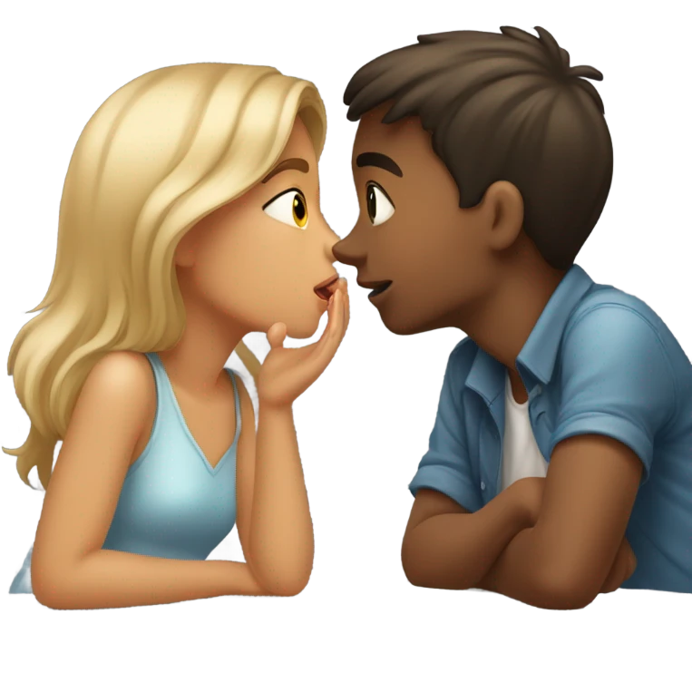 girl kissing home alone boy  emoji
