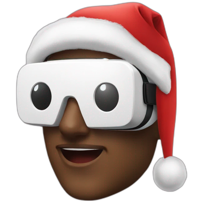 virtual reality headset christmas emoji