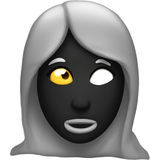 Black kiss print emoji