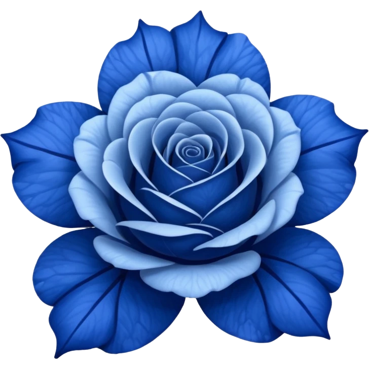 rose shape flower, no stem, now make it a indigo color emoji