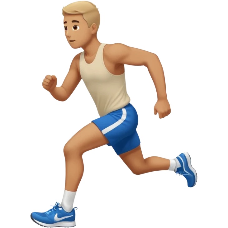 tall, stocky man running in a track meet emoji