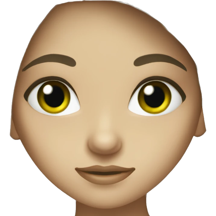 brunette girl with green eyes  emoji