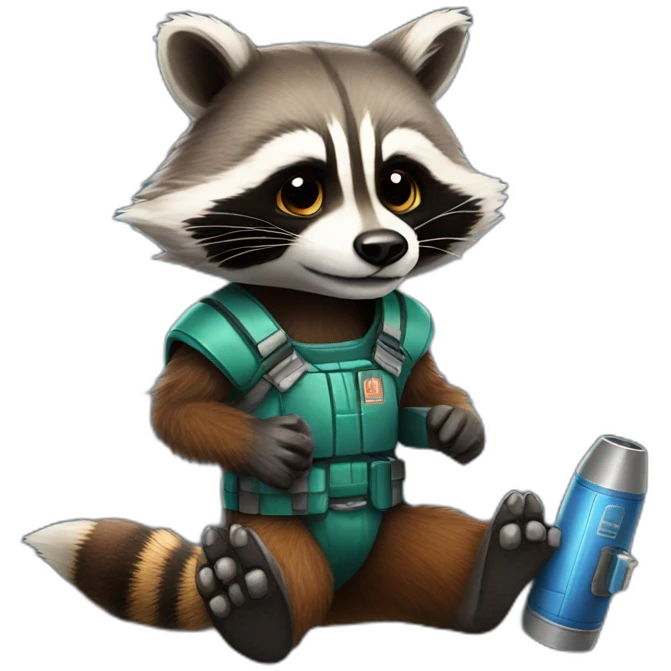 rocket-racoon-with-iphone emoji