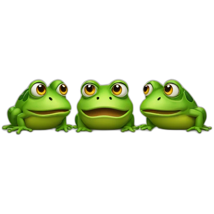 three angry frogs emoji
