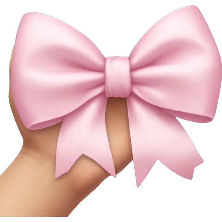 Baby pink bow emoji