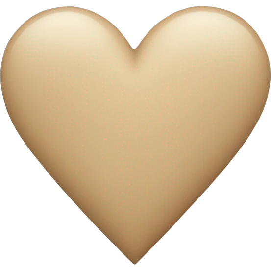 Beige heart  emoji
