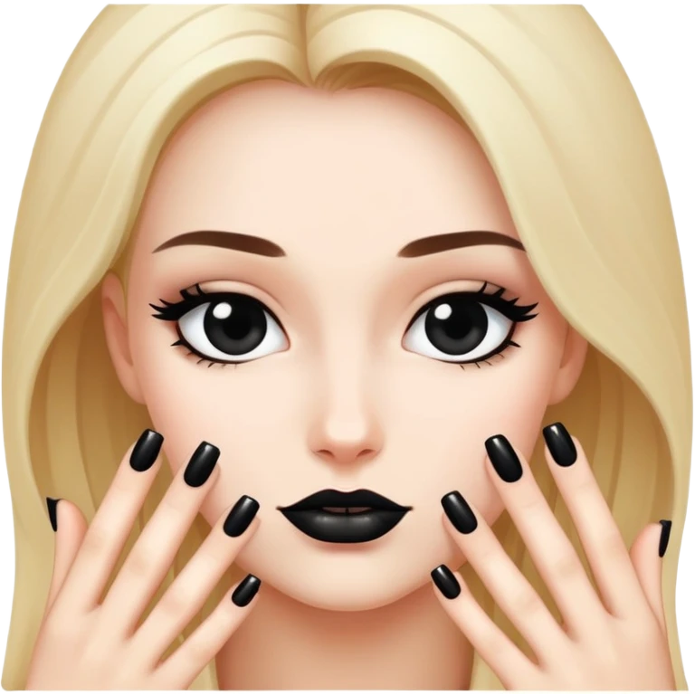 Girl with black nails emoji