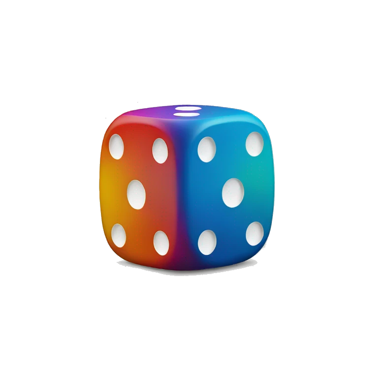 dice colourful.

 emoji