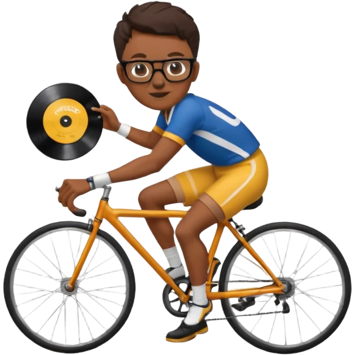 Record Collector + vinyl disc, City Cyclists. emoji