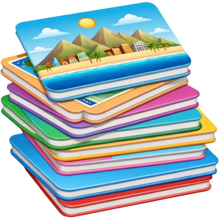 A stack of postcards emoji
