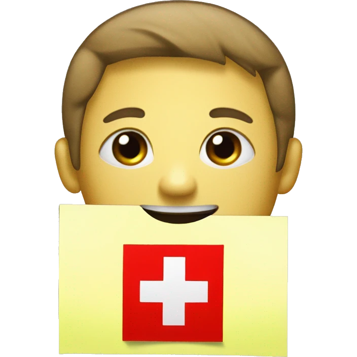 sticky note with red cross emoji