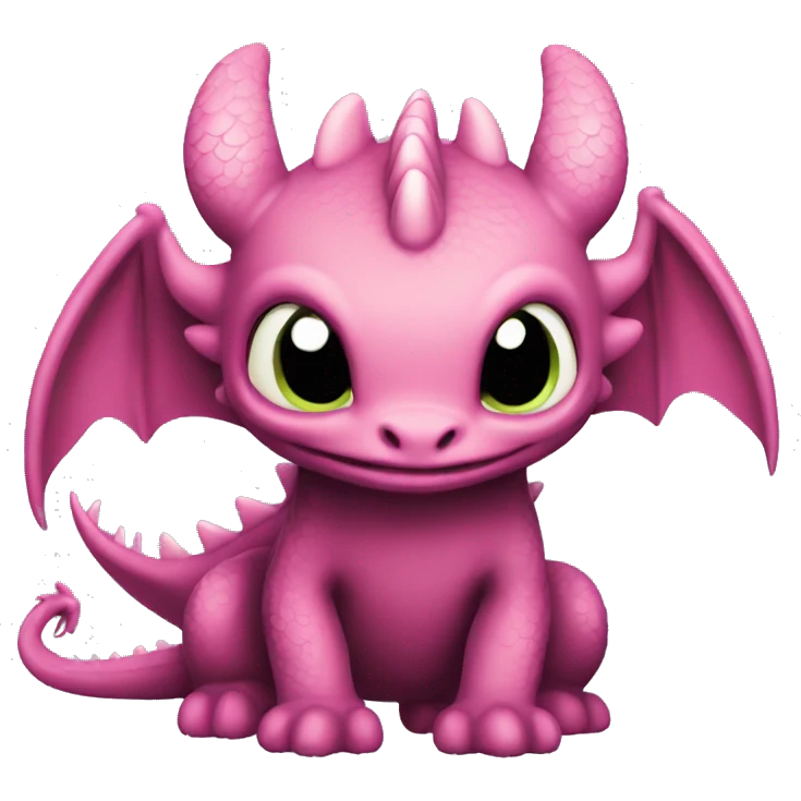 pink night fury toothless dragon emoji
