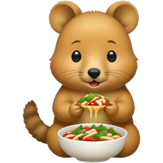 quokka eating vietnamese food emoji