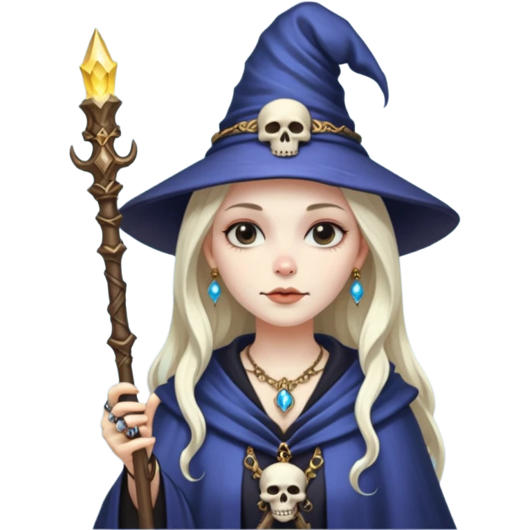 wizard lady skull emoji