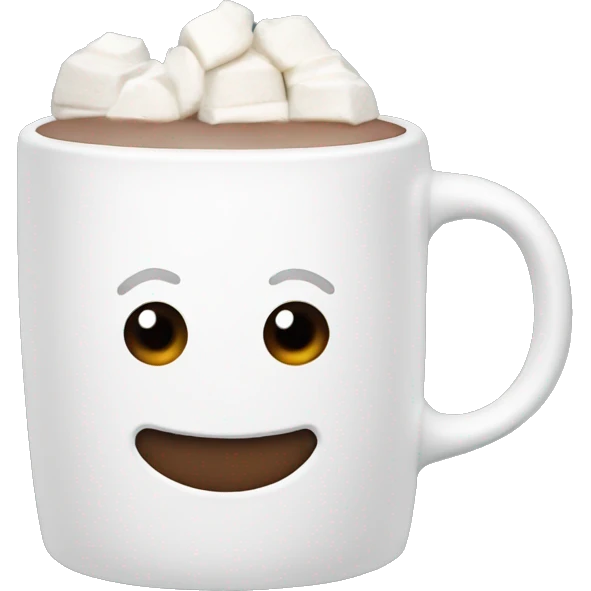 White mug hot cocoa emoji