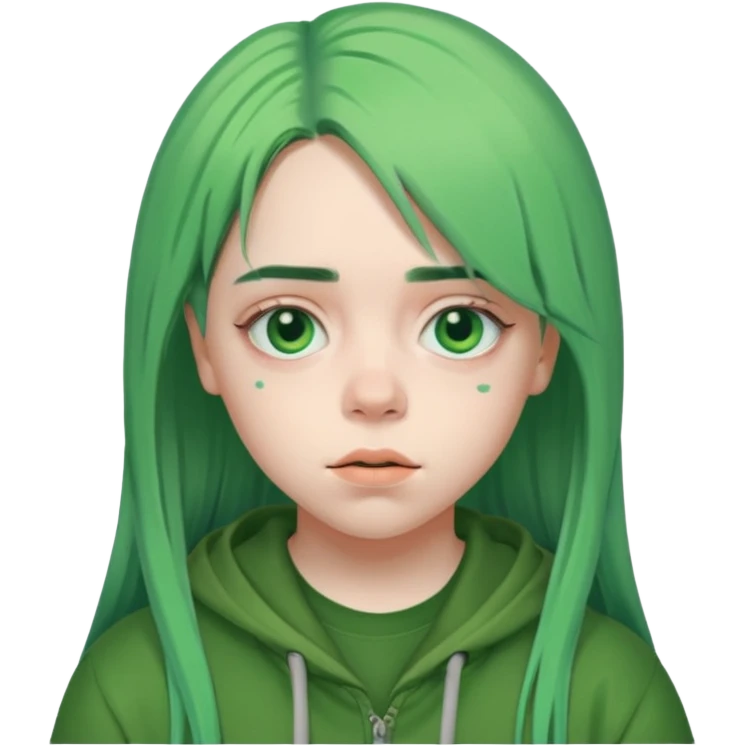 Billie Eilish just head  emoji