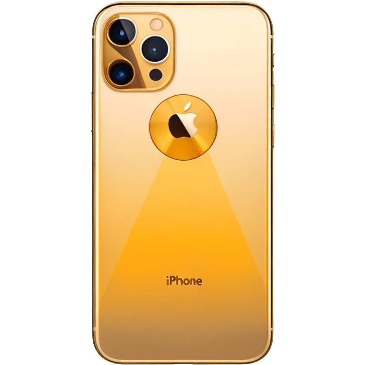 Gold iPhone 16 Pro Max no-logo clean backview emoji