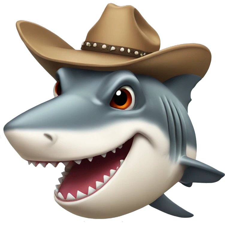 Cowboy bull shark  emoji