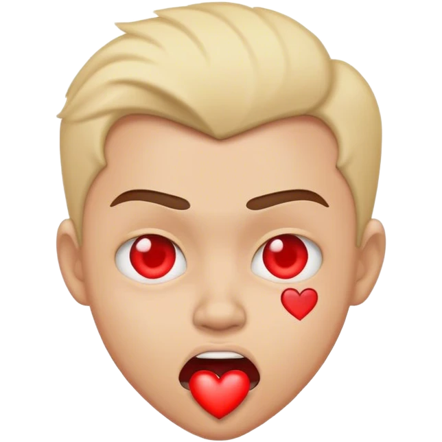 Heart and mad  emoji