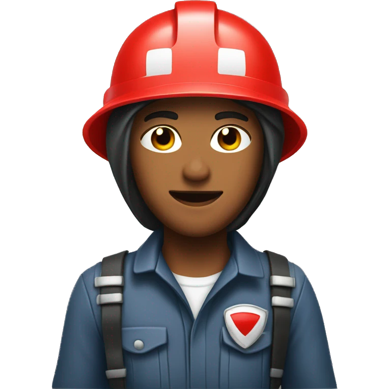 a rescuer in a red helmet emoji
