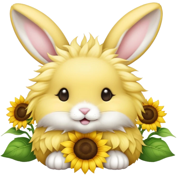 sunflower bunny emoji