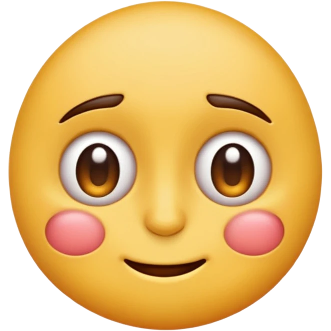 Un emoji con los ojos entre cerrados pero las mejillas sonrojadas emoji