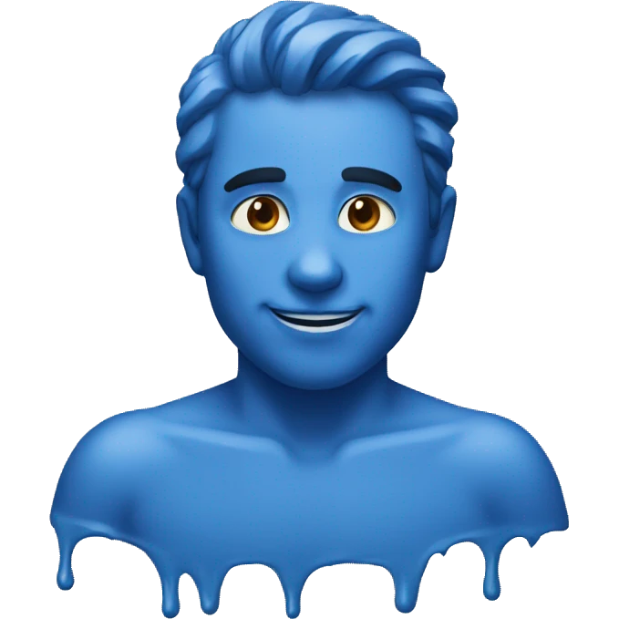blue paint emoji