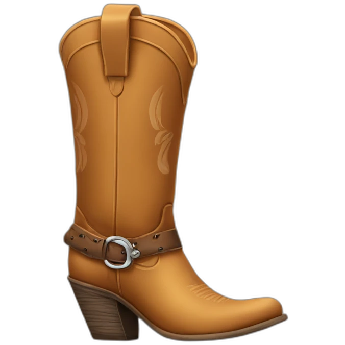 high heel ladies cowboy boots emoji