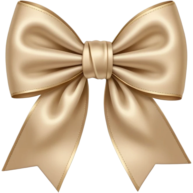 Beige bow emoji