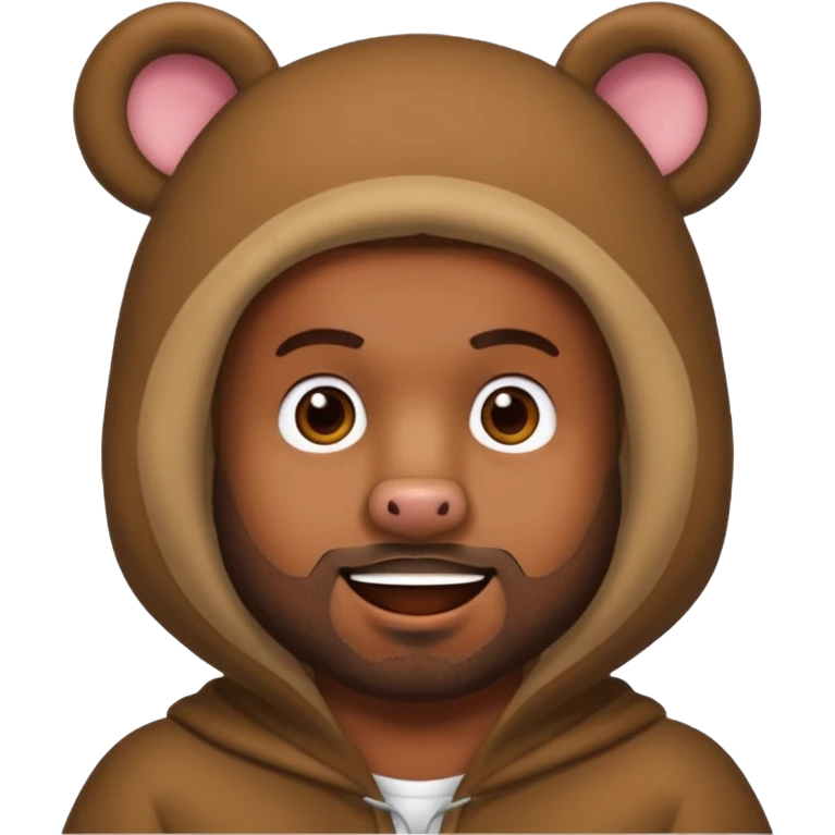 kanye west bear man bear ears man face emoji