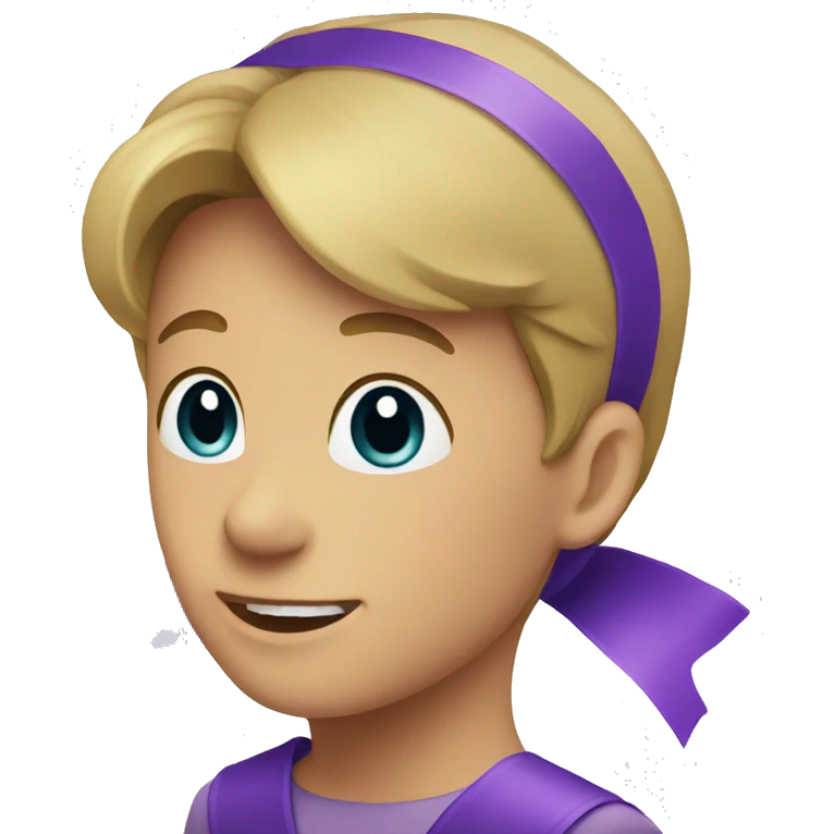 Purple ribbon emoji