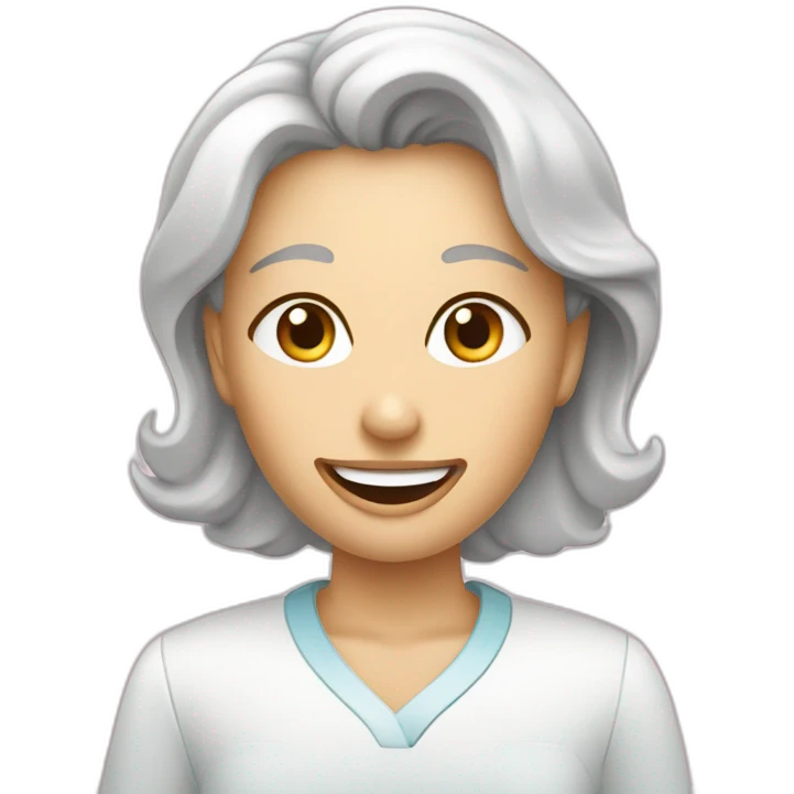 Une femme déguisée en dentifrice emoji