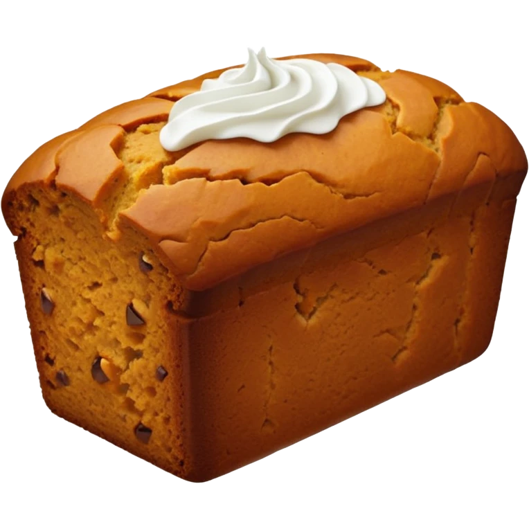 Pumpkin bread with white icing  emoji