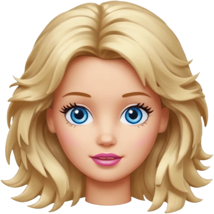Barbie with messy hair emoji