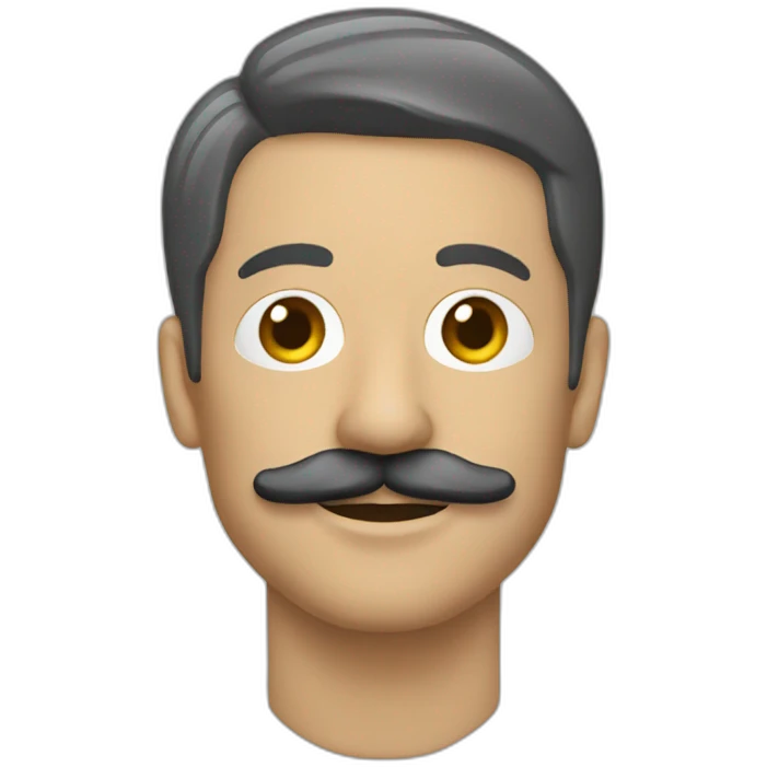homme moutache ticket de metro emoji