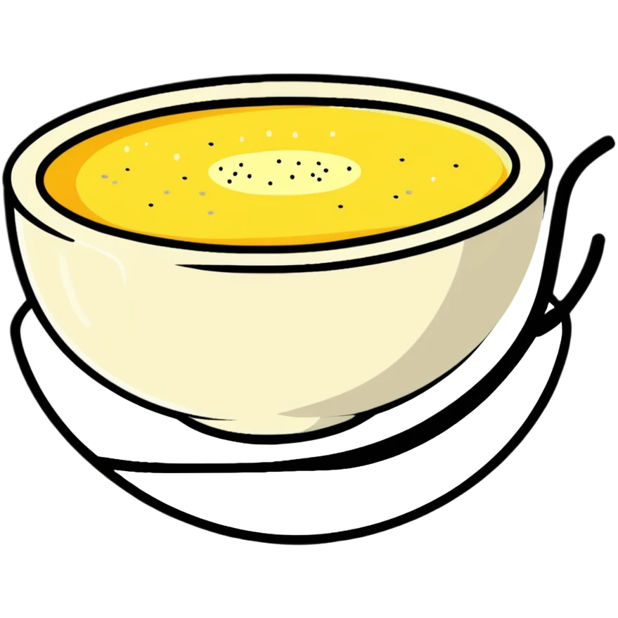steaming bowl of grits with butter emoji