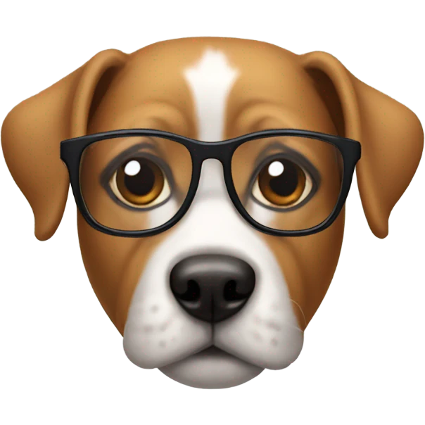 Dog with glasses  emoji