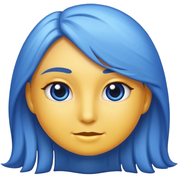 Un emoji myrtille féminin avec des cils  emoji