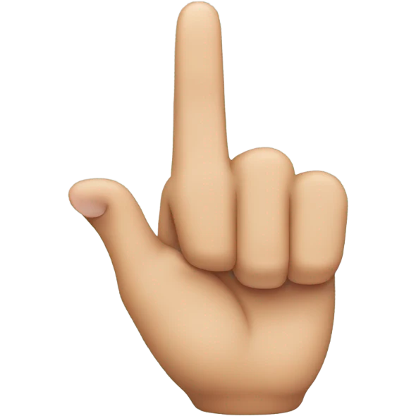 A middle finger with a ring on it emoji