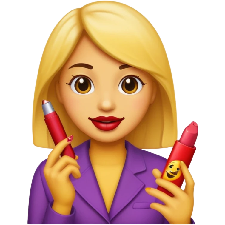 Emoji had lipstick and is holding phone and takis emoji