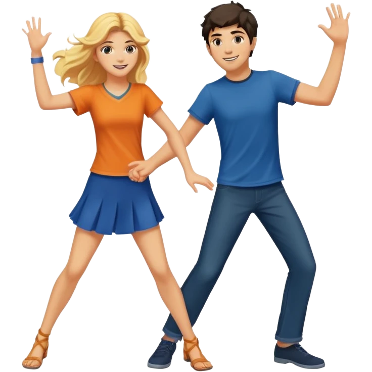 Percy Jackson and annabeth chase dancing emoji
