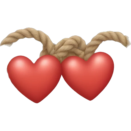 two rope hearts emoji