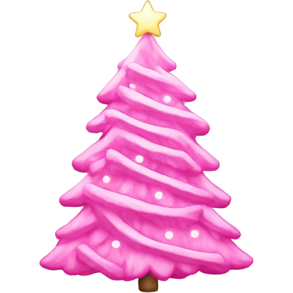Pink Christmas tree  emoji